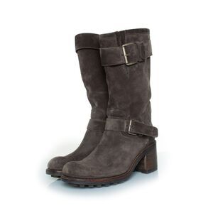 Free Lance biker boots in grey suede